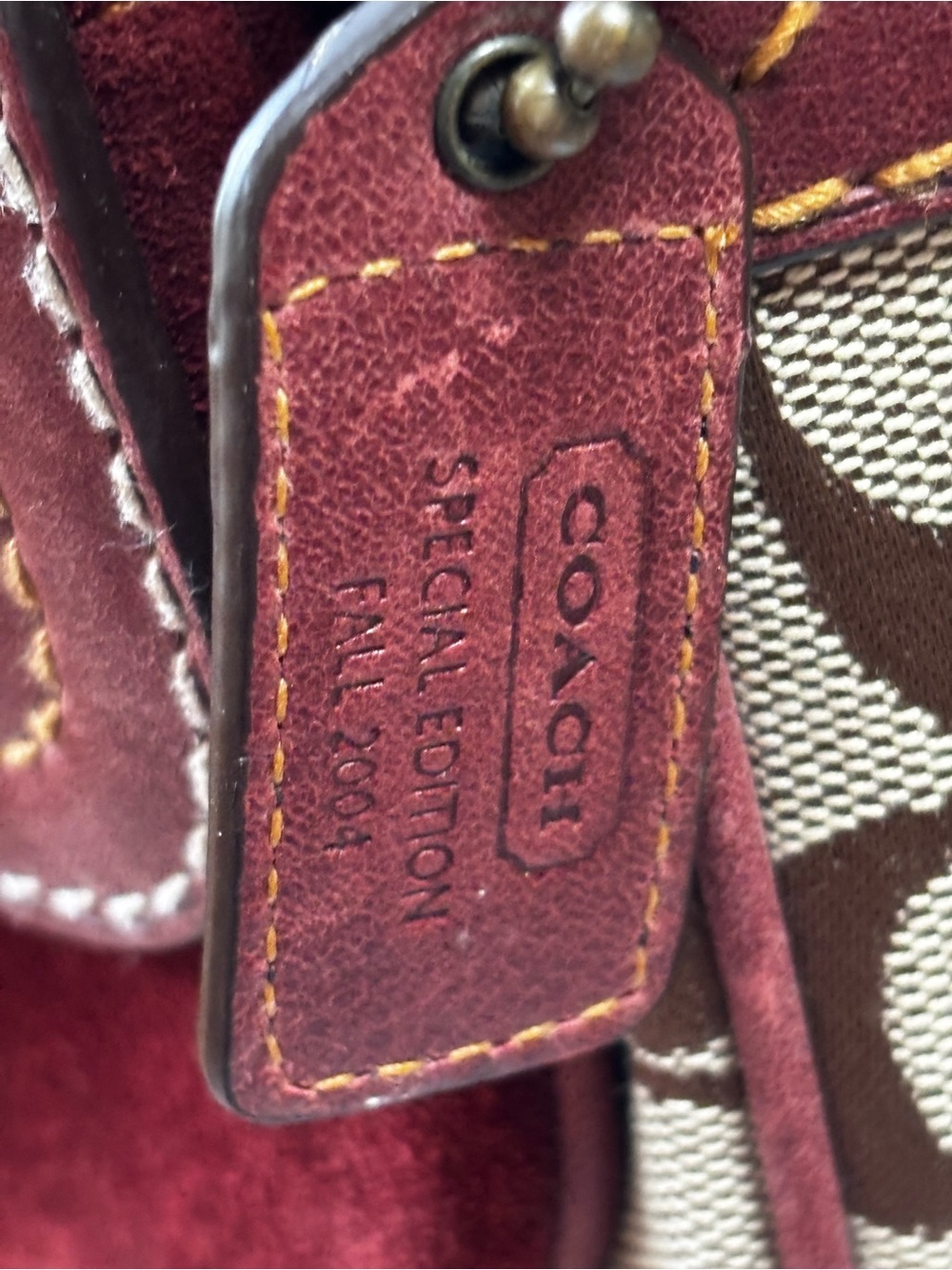 Coach 2004 Fall Special Edition Signature Suede and Canvas Bag EUC - Picture 3 of 11